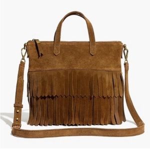 Madewell - Suede Fringe Crossbody in Brown